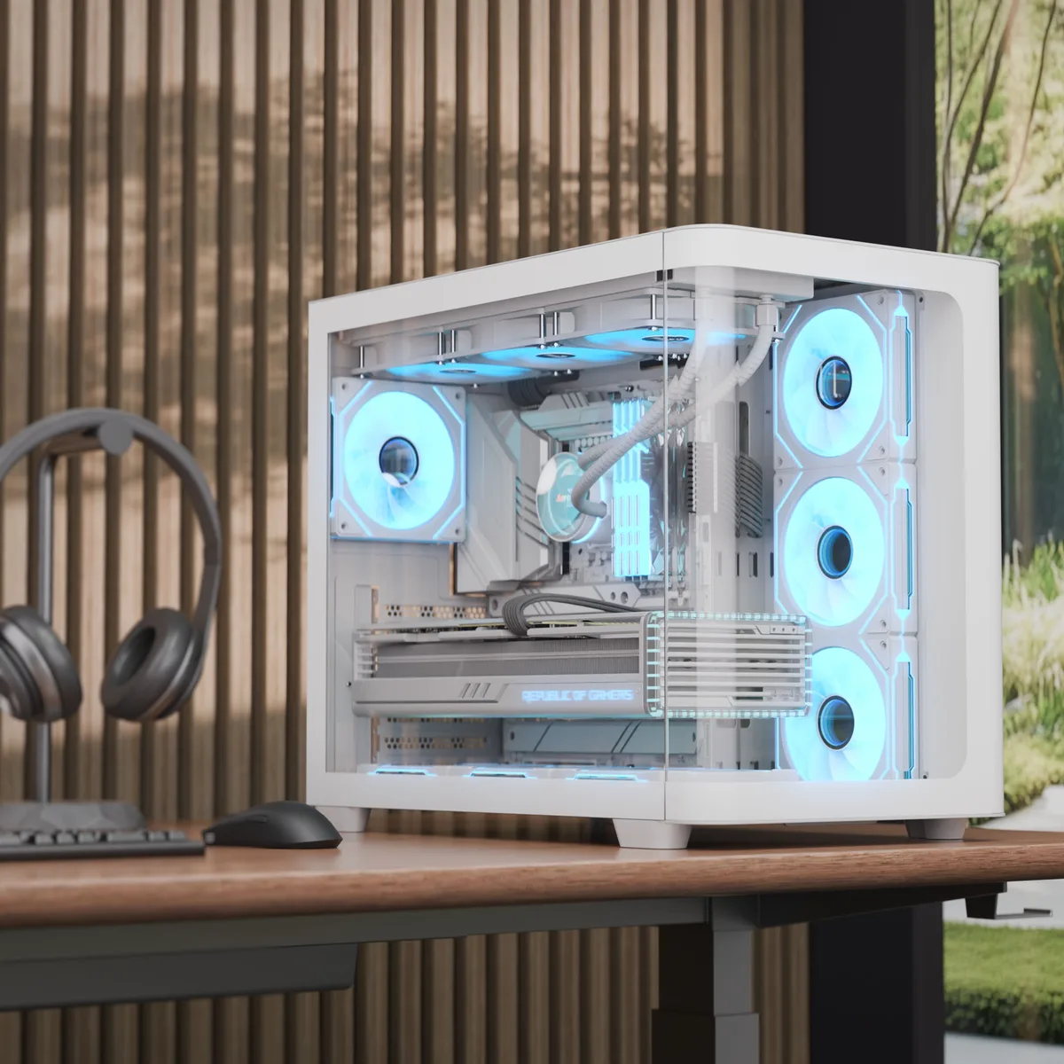 Aerocool P500C Mid Tower Case - White 6