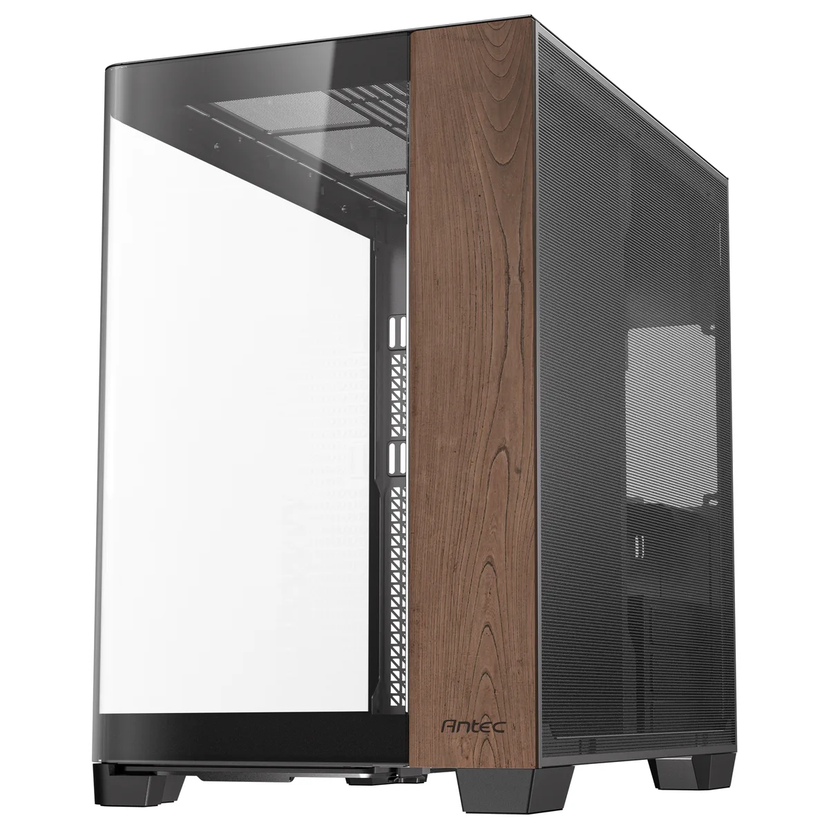 Antec C8 Curve Wood Full Tower Tempered Glass PC Gaming Case Black 2