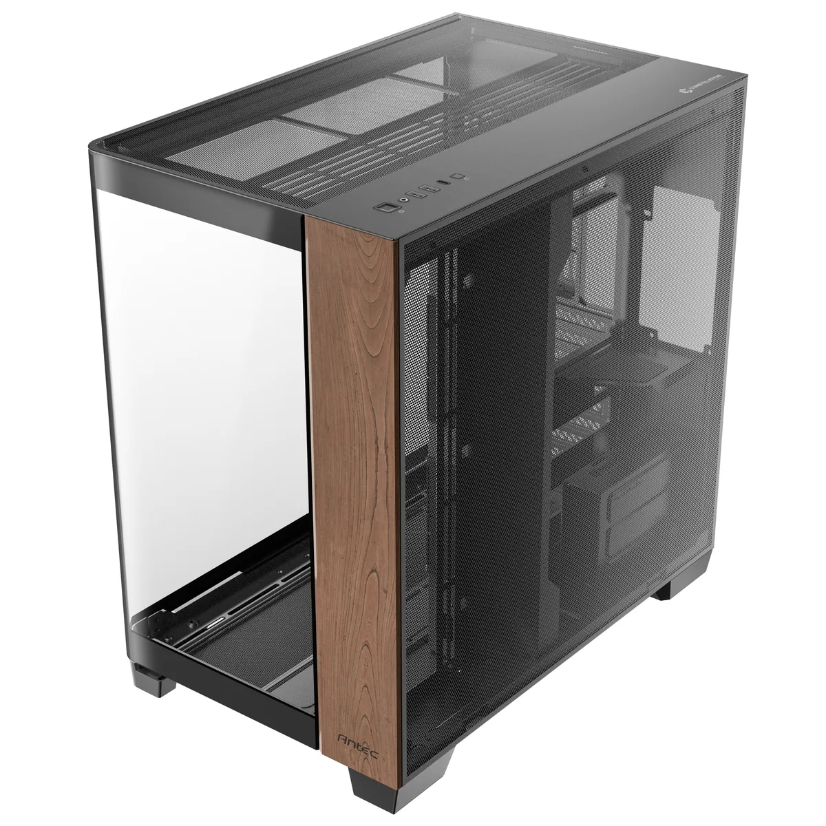 Antec C8 Curve Wood Full Tower Tempered Glass PC Gaming Case Black 17