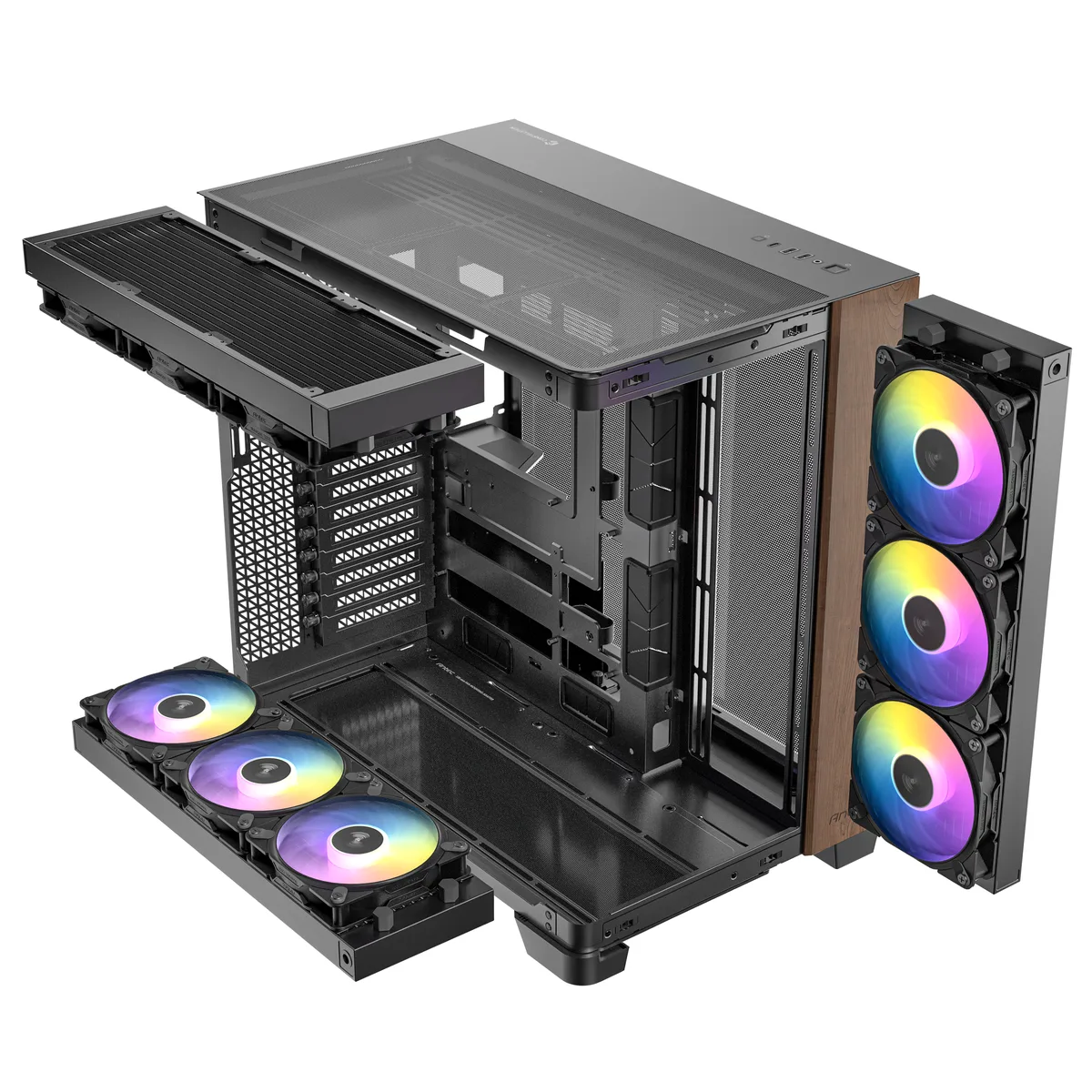 Antec C8 Curve Wood Full Tower Tempered Glass PC Gaming Case Black 27