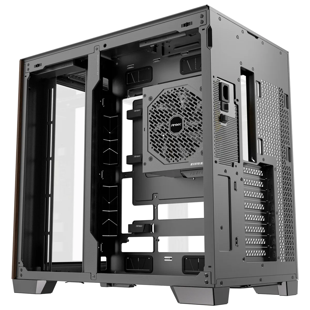 Antec C8 Curve Wood Full Tower Tempered Glass PC Gaming Case Black 29