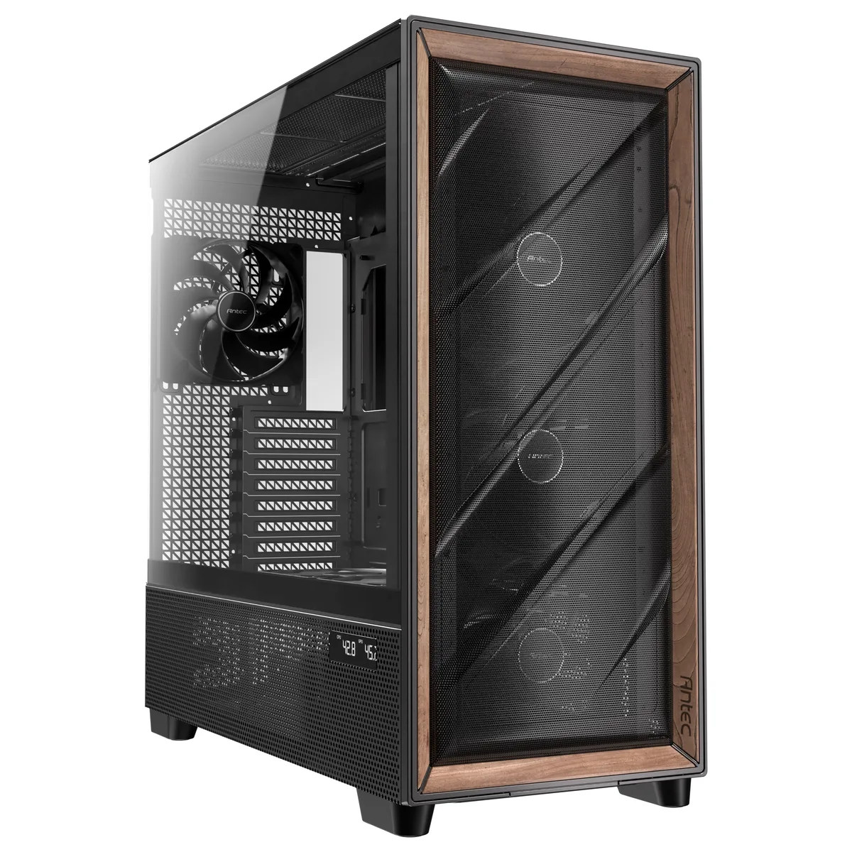 Antec Flux PRO Full Tower Tempered Glass White/Wood PC Gaming Case