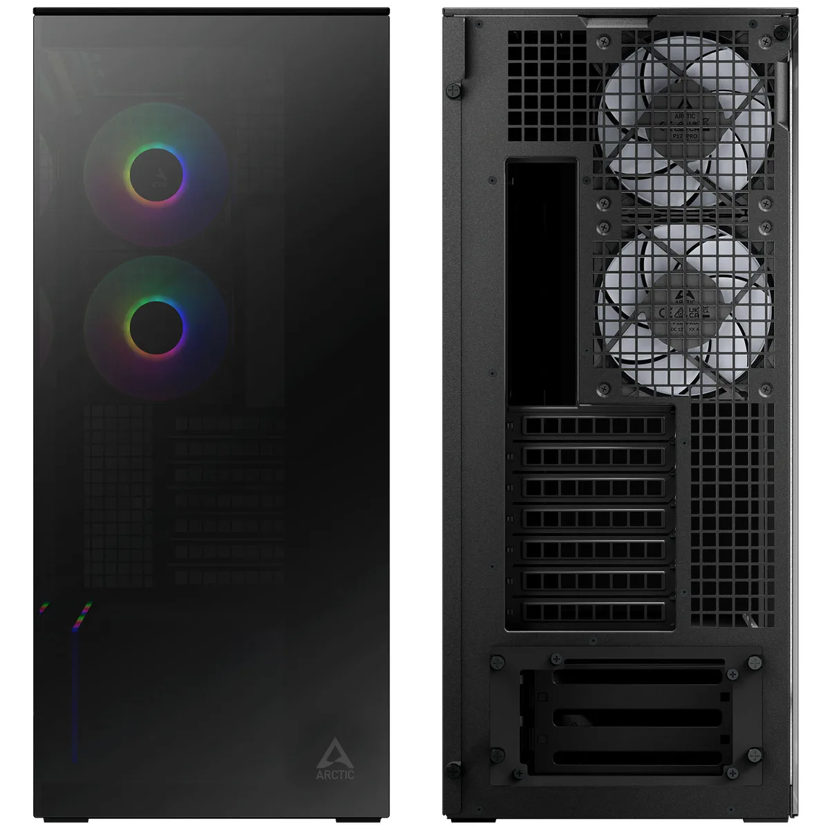 Arctic Xtender ARGB Glass Mid-Tower E-ATX Case - Mirror Black 4