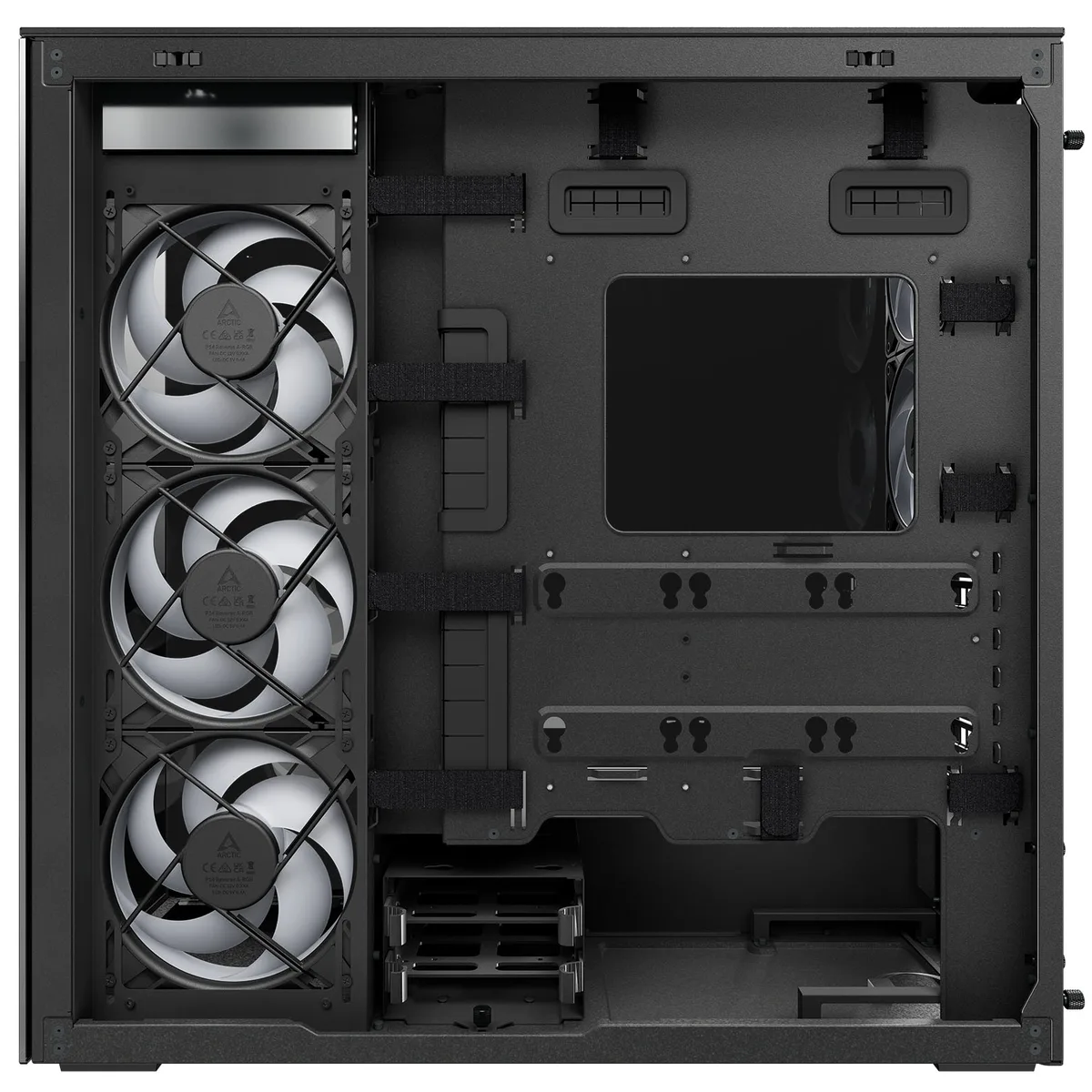 Arctic Xtender ARGB Glass Vertical GPU Mount Mid-Tower E-ATX Case - Black 6