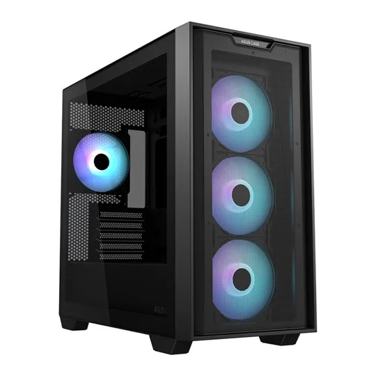 ASUS A21 PLUS MicroATX ARGB Black Gaming Case
