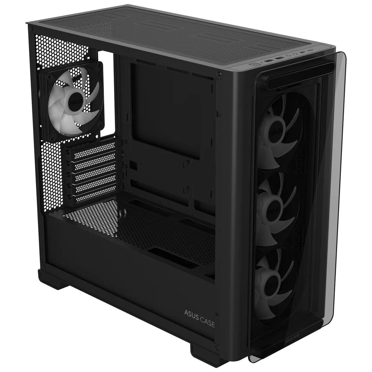 Asus A23 PLUS TG ARGB M-ATX Case - Black 6