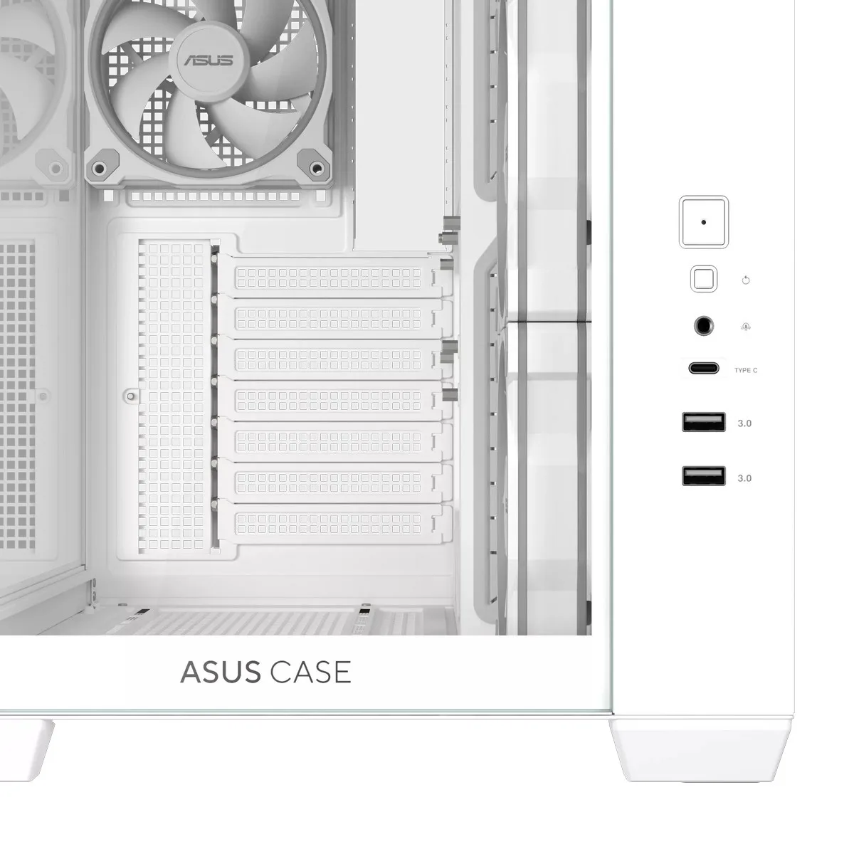 Asus A32 Plus ARGB Dual-Chamber Gaming Case - White 13