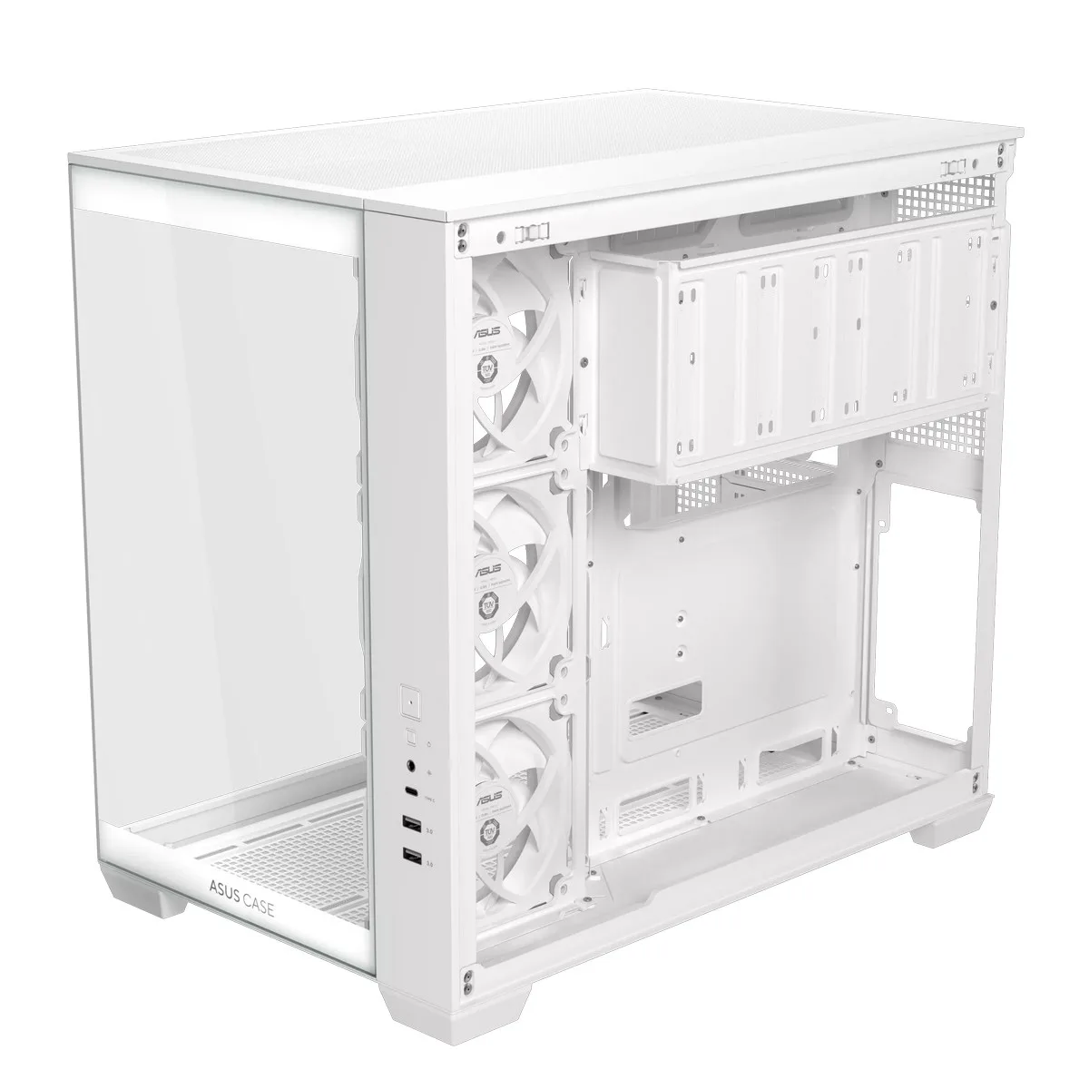 Asus A32 Plus ARGB Dual-Chamber Gaming Case - White 10