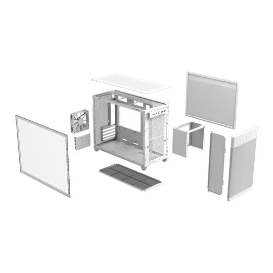 ASUS PRIME AP201 MicroATX White Gaming Case 4