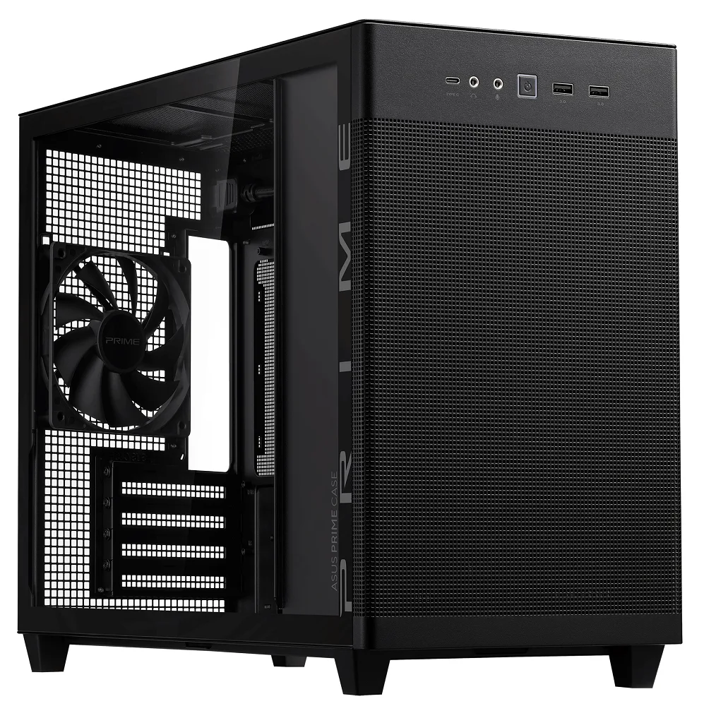 Asus Prime AP201 TG MicroATX Case - Black
