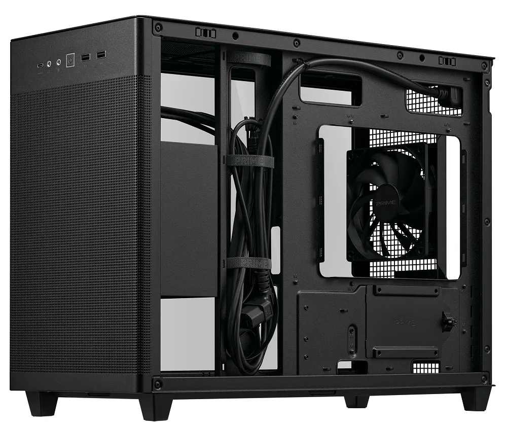Asus Prime AP201 TG MicroATX Case - Black 8