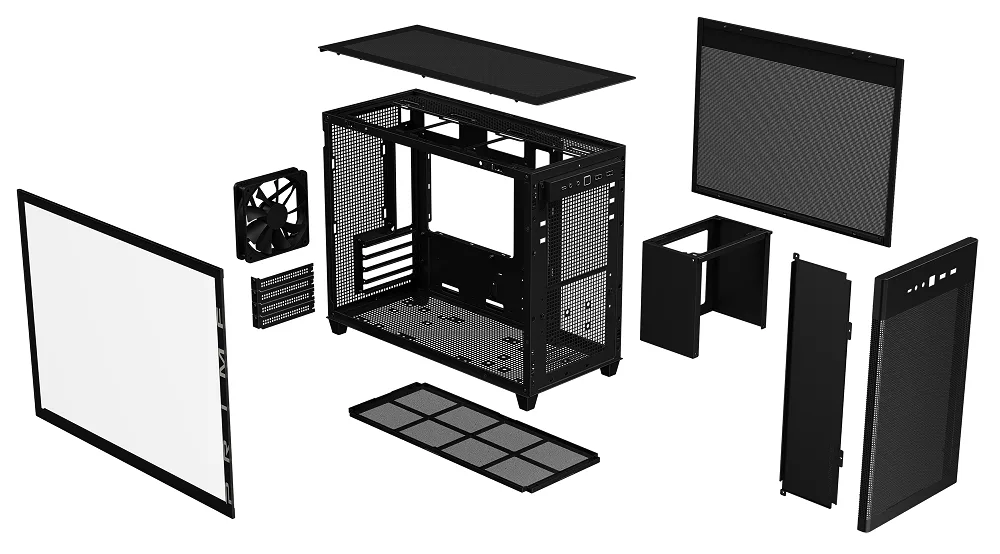 Asus Prime AP201 TG MicroATX Case - Black 10