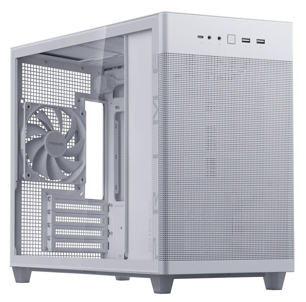 Asus Prime AP201 TG MicroATX Case - White
