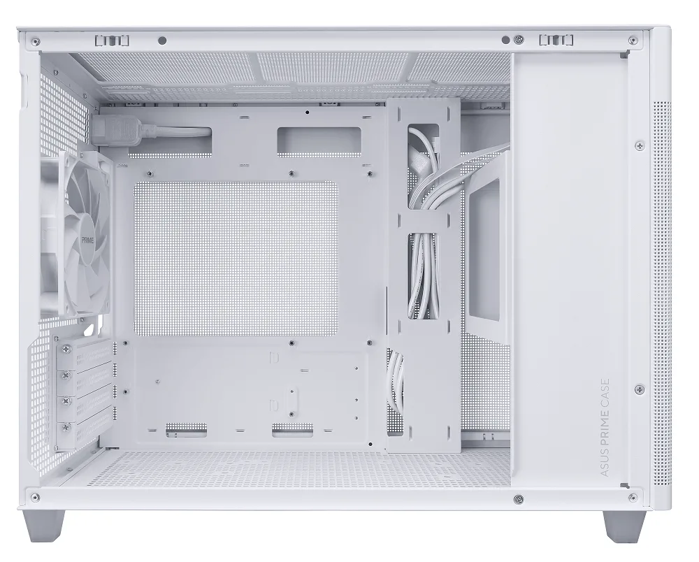 Asus Prime AP201 TG MicroATX Case - White 3