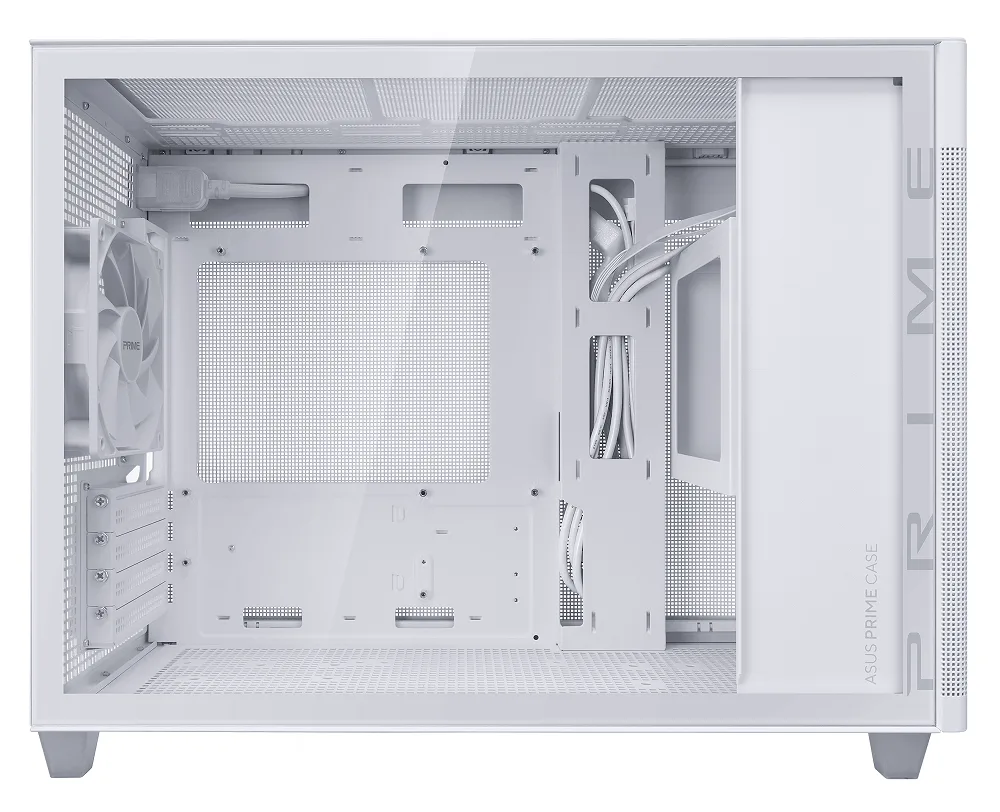 Asus Prime AP201 TG MicroATX Case - White 4