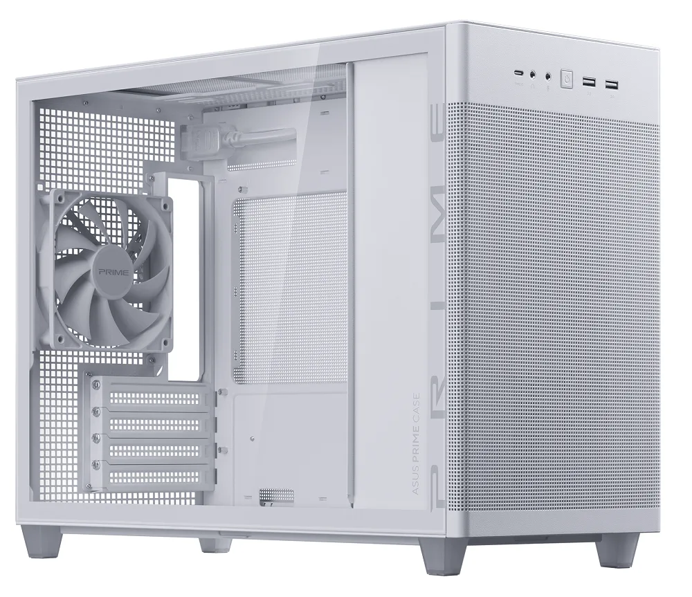 Asus Prime AP201 TG MicroATX Case - White 6