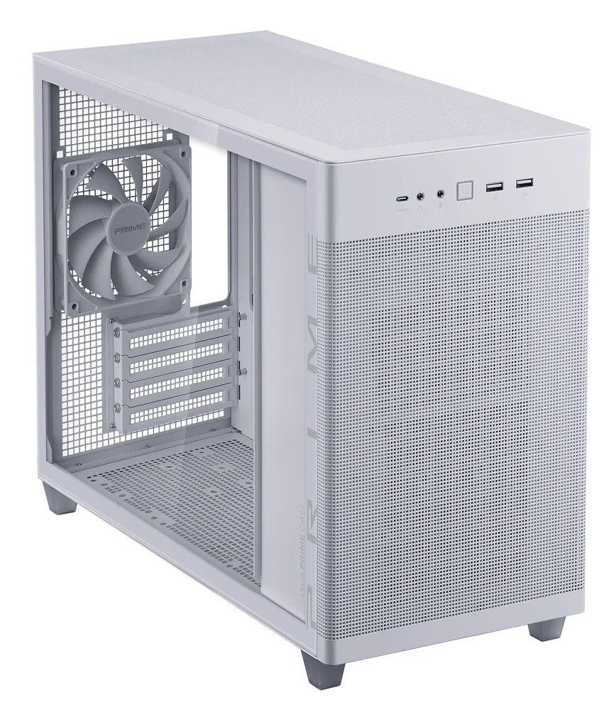 Asus Prime AP201 TG MicroATX Case - White 9