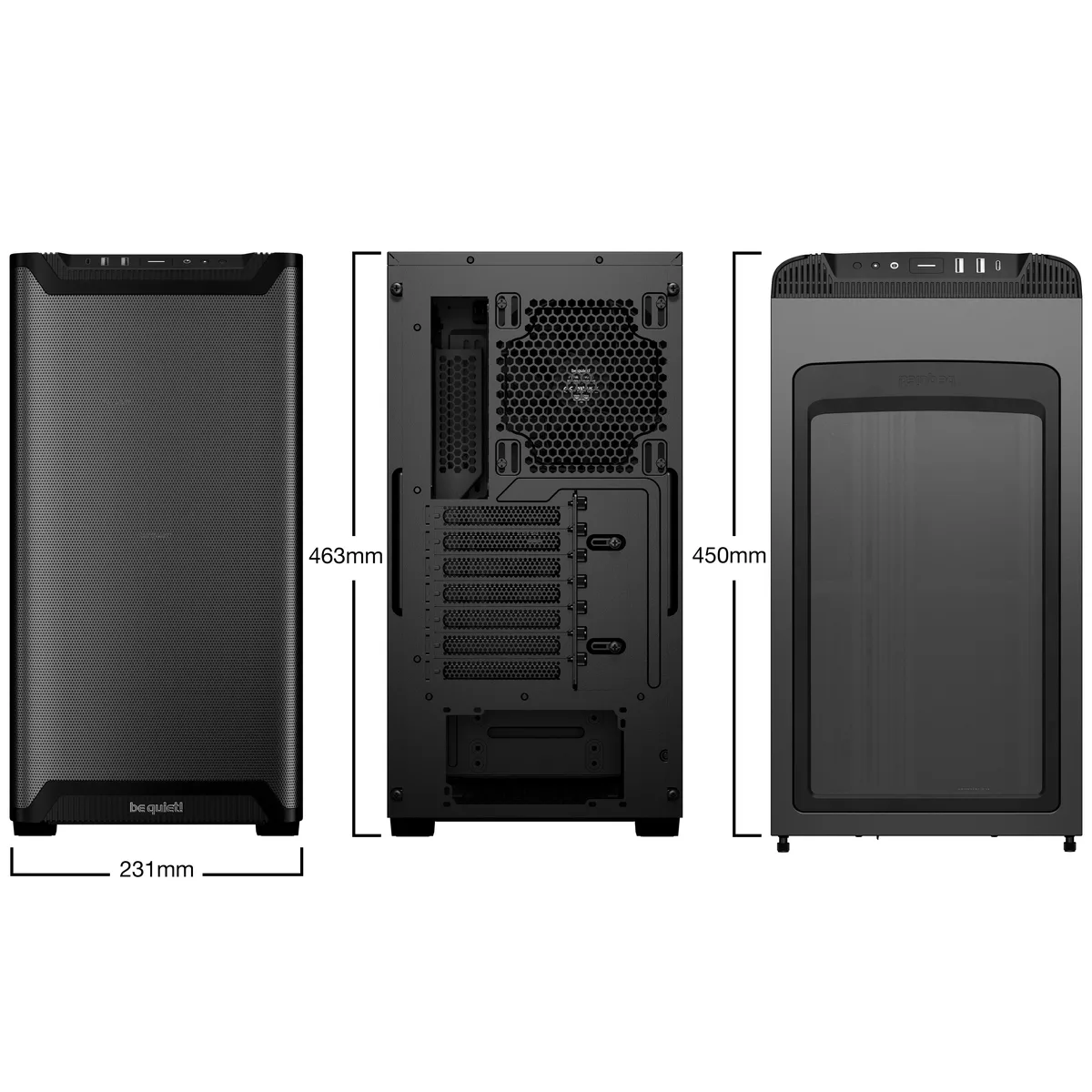 be quiet! PURE BASE 501 Airflow Black Mid Tower Case 3