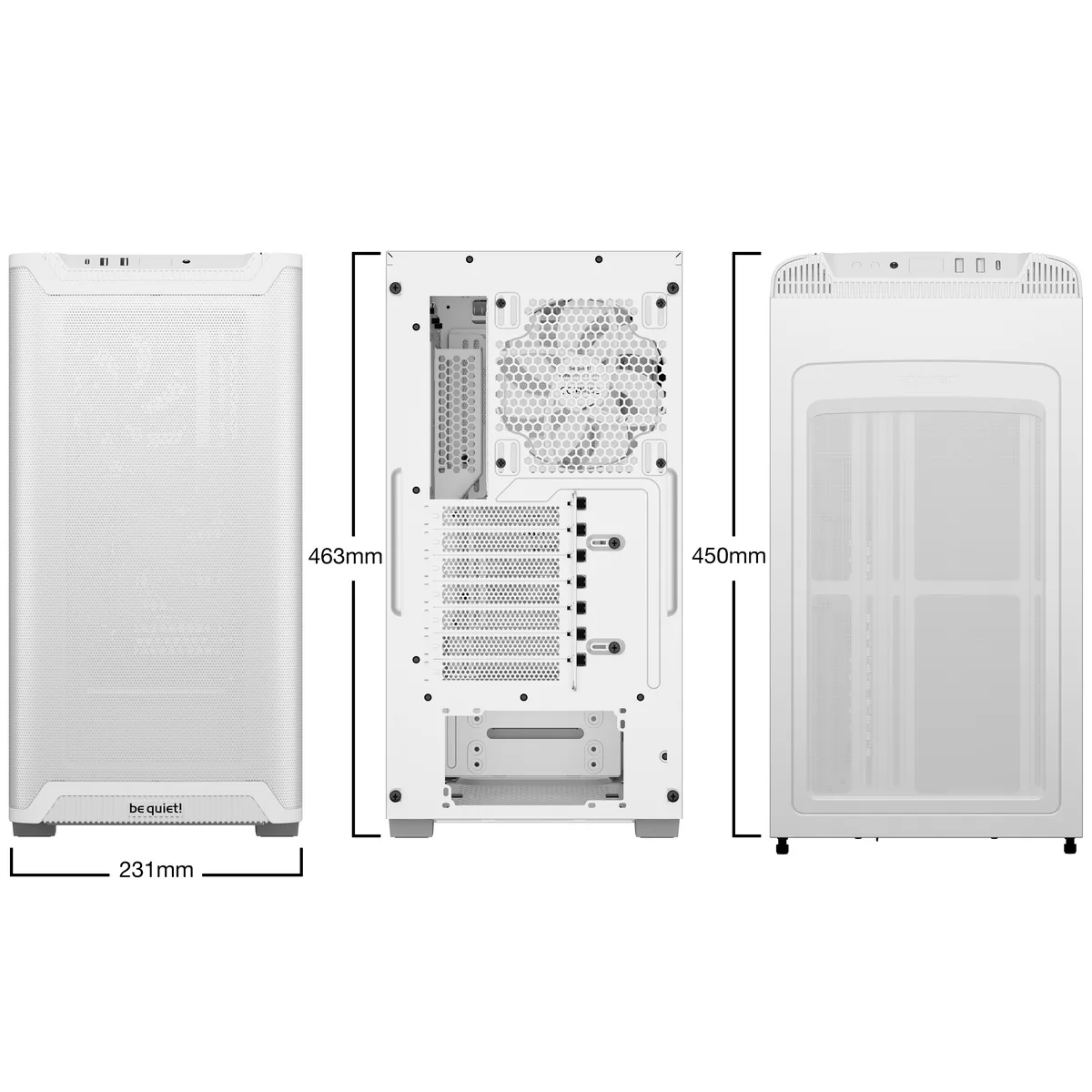 be quiet! PURE BASE 501 Airflow Window White 3