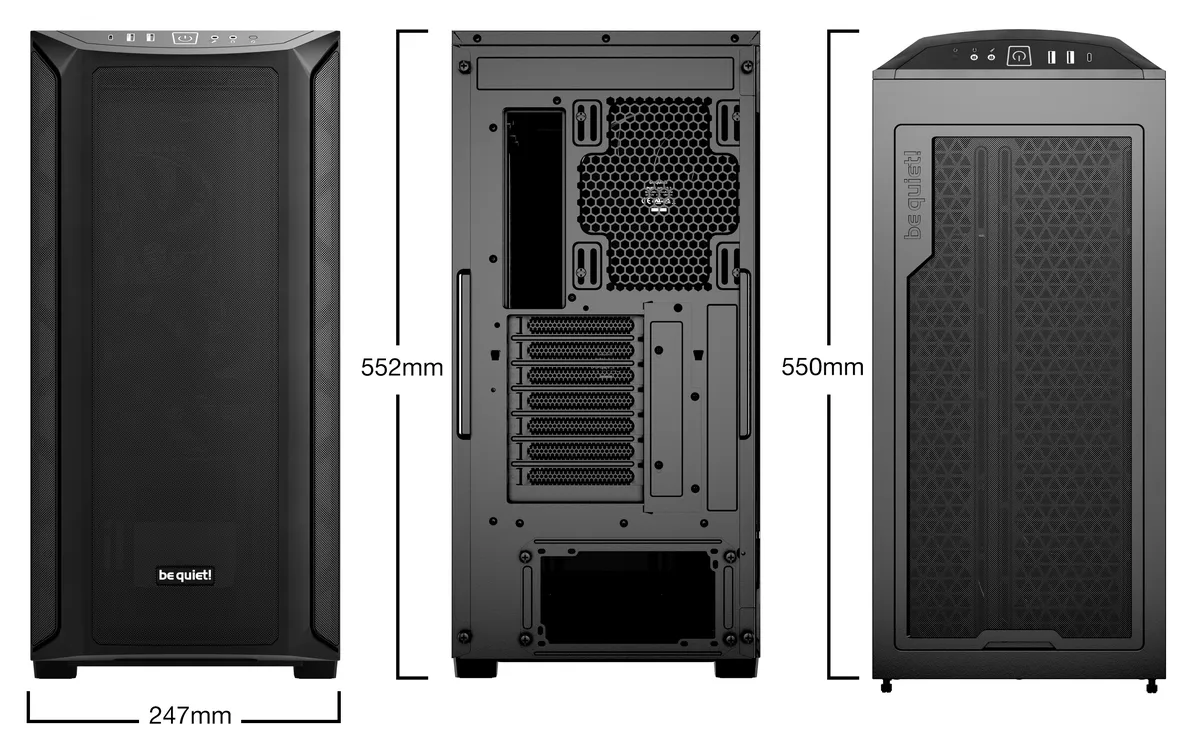 be quiet! Shadow Base 800 DX Tempered Glass Black PC Gaming Case 2