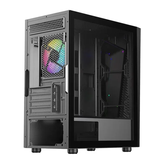 CiT Alpha Micro-ATX Gaming PC Case Black 4