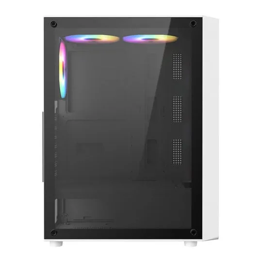 CiT Blade White Mid Tower Tempered Glass PC Gaming Case 2