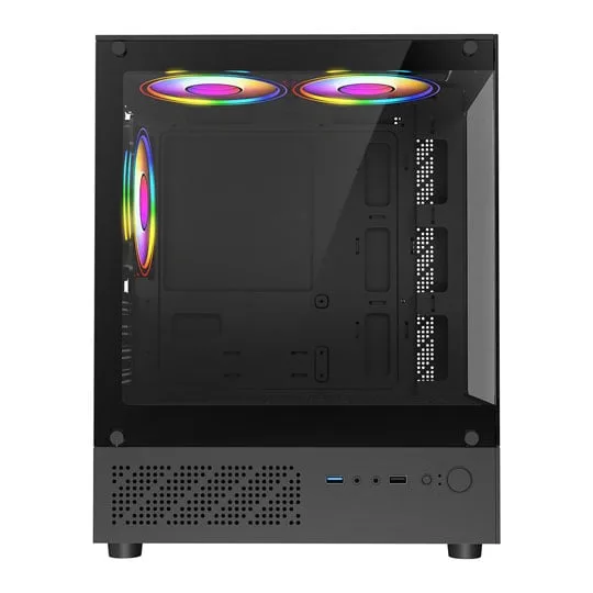 CIT Celsius Black MicroATX PC Gaming Case 2