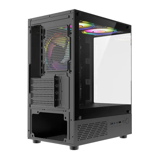 CIT Celsius Black MicroATX PC Gaming Case 4