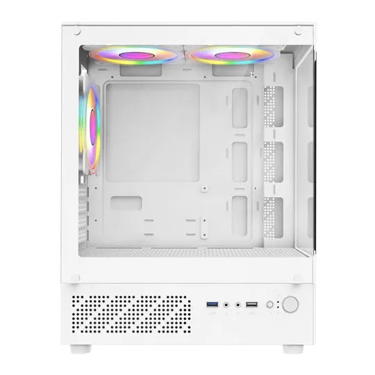 CIT Celsius White MicroATX PC Gaming Case 2