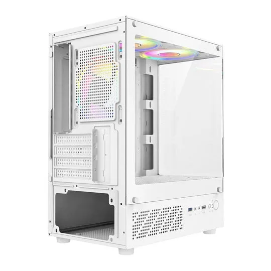 CIT Celsius White MicroATX PC Gaming Case 4
