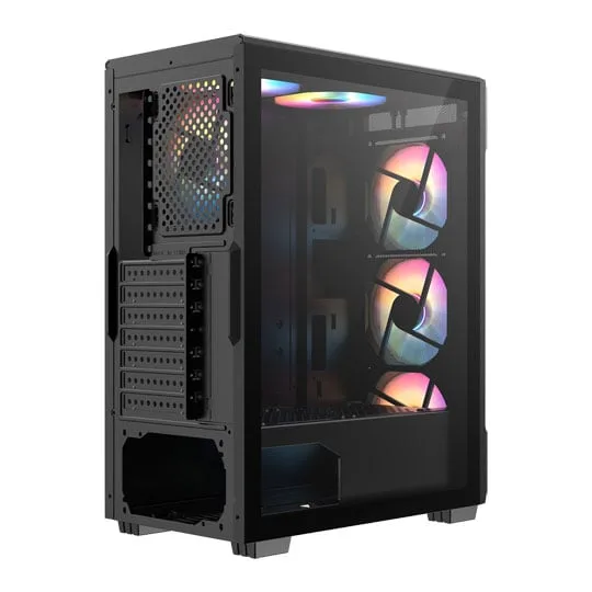 CiT Crossfire Mesh Black Mid Tower PC Gaming Case 4