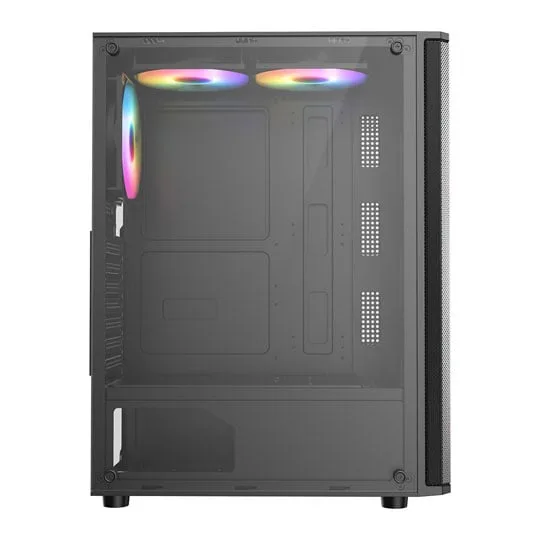 CiT Delta Black Mid Tower Tempered Glass PC Gaming Case 2
