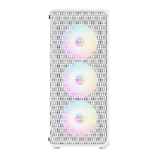 CiT Delta White Mid Tower Tempered Glass PC Gaming Case 3