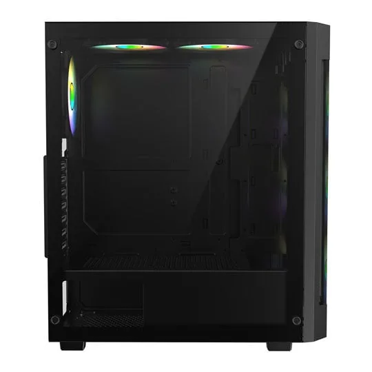 CiT Destroyer Black Mid Tower Tempered Glass PC Gaming Case 2