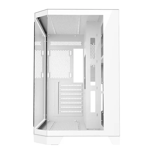 CiT DS360 White Mid Tower Tempered Glass PC Gaming Case with 4x Celsius Fans 3