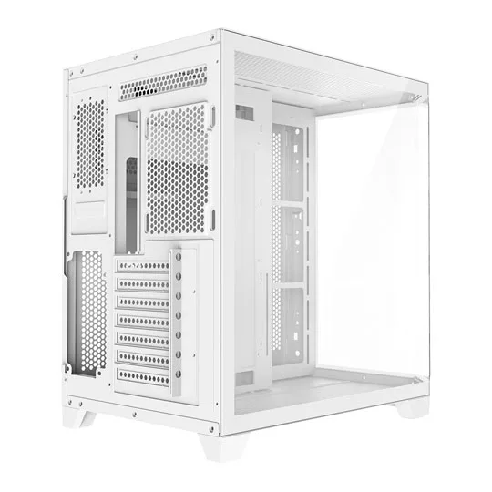 CiT DS360 White Mid Tower Tempered Glass PC Gaming Case with 4x Celsius Fans 4