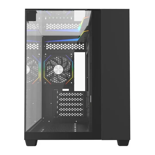 CIT Eclipse Black MicroATX PC Case with 3x Eclipse Infinity ARGB Fans 3