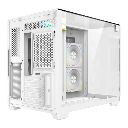 CIT Eclipse White MicroATX PC Gaming Case 4