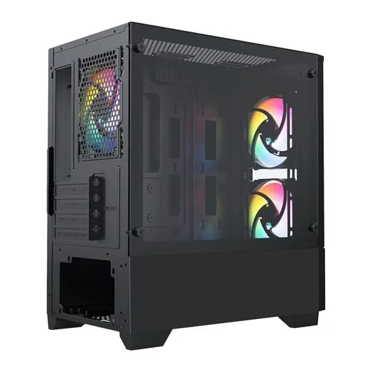 CiT Level 1 Black Tempered Glass MicroATX Case 4