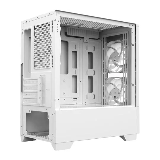 CiT Level 1 White Tempered Glass MicroATX Case 4