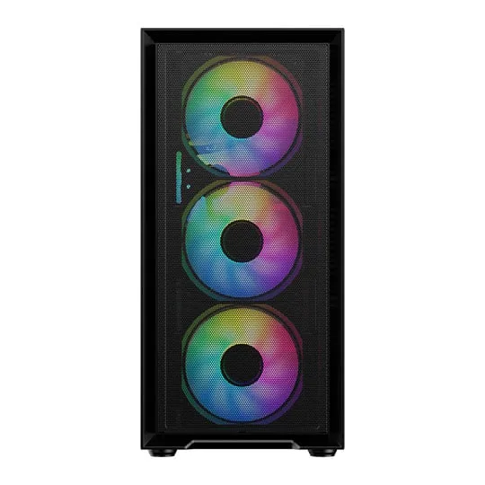 CiT Luna Black Tempered Glass MicroATX Case 3