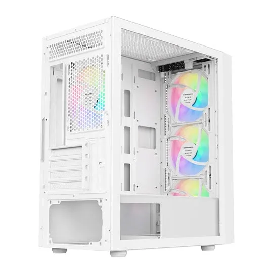 CiT Luna White Tempered Glass MicroATX Case 4