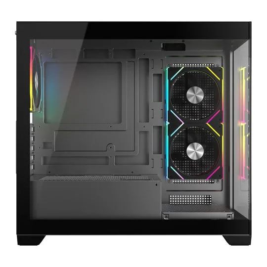 CiT Mercury Black Tempered Glass MicroATX Case 2