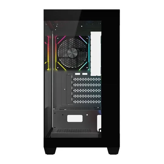 CiT Mercury Black Tempered Glass MicroATX Case 3