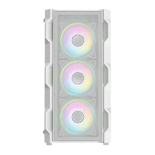 CiT Neo White Mid Tower Tempered Glass PC Gaming Case 3