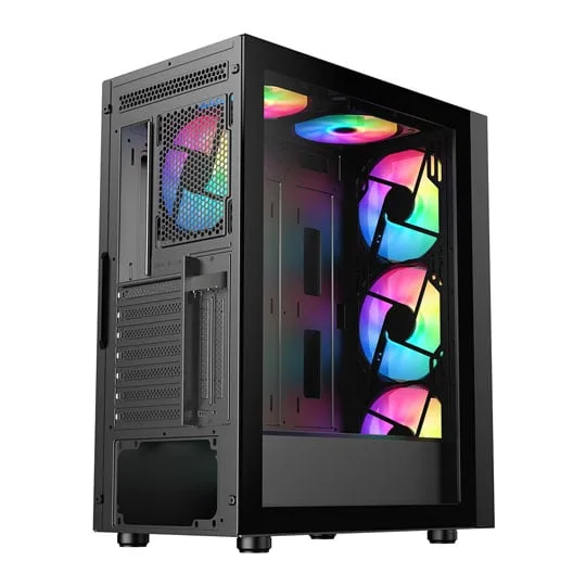 CiT Phantom XL Black Mid Tower E-ATX PC Gaming Case 4