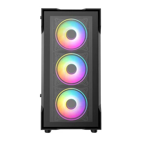 CIT Tornado Black MicroATX PC Gaming Case 3