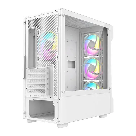 CIT Tornado White MicroATX PC Gaming Case 4