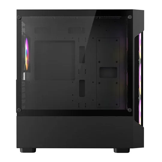 CiT Tsunami Black Tempered Glass MicroATX Case 2