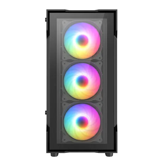 CiT Tsunami Black Tempered Glass MicroATX Case 3